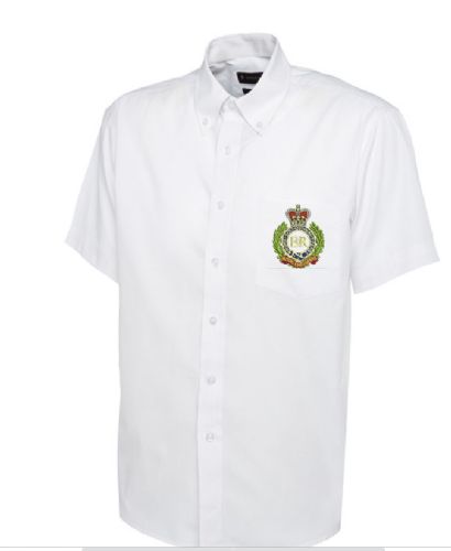 Personalised White Collared Embroidered Short Sleeve Shirt